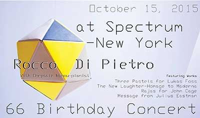 Rocco Di Pietro at Spectrum New York flyer
